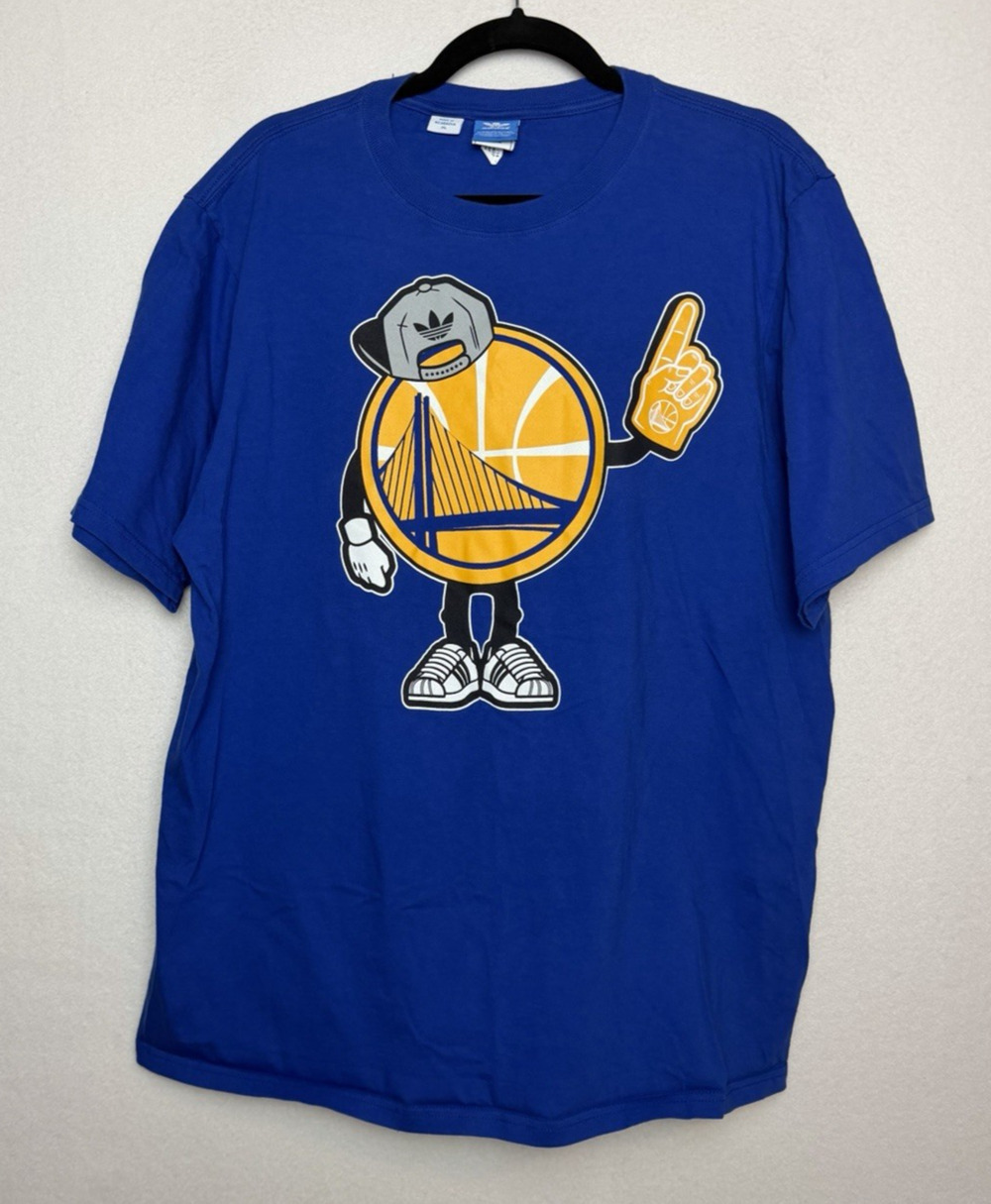 Adidas Golden State Warriors Royal Blue Graphic T-Shirt Size XL Basketball NBA